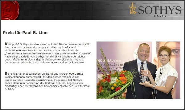 Bester Verkaufstrainer 2008 - 2009